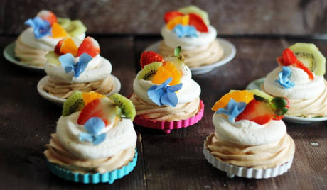 Mini pavlove cu cremă de mascarpone și inulină din agave