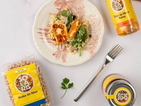 Salata de bulgur cu halloumi