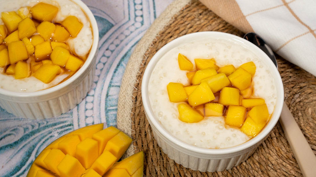 Budinca de tapioca cu vanilie si fructe