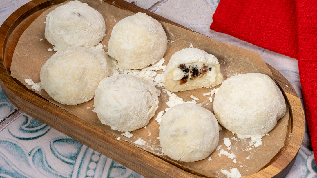 Mochi cu fructe rosii