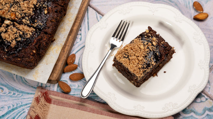 Brownie cu magiun si migdale