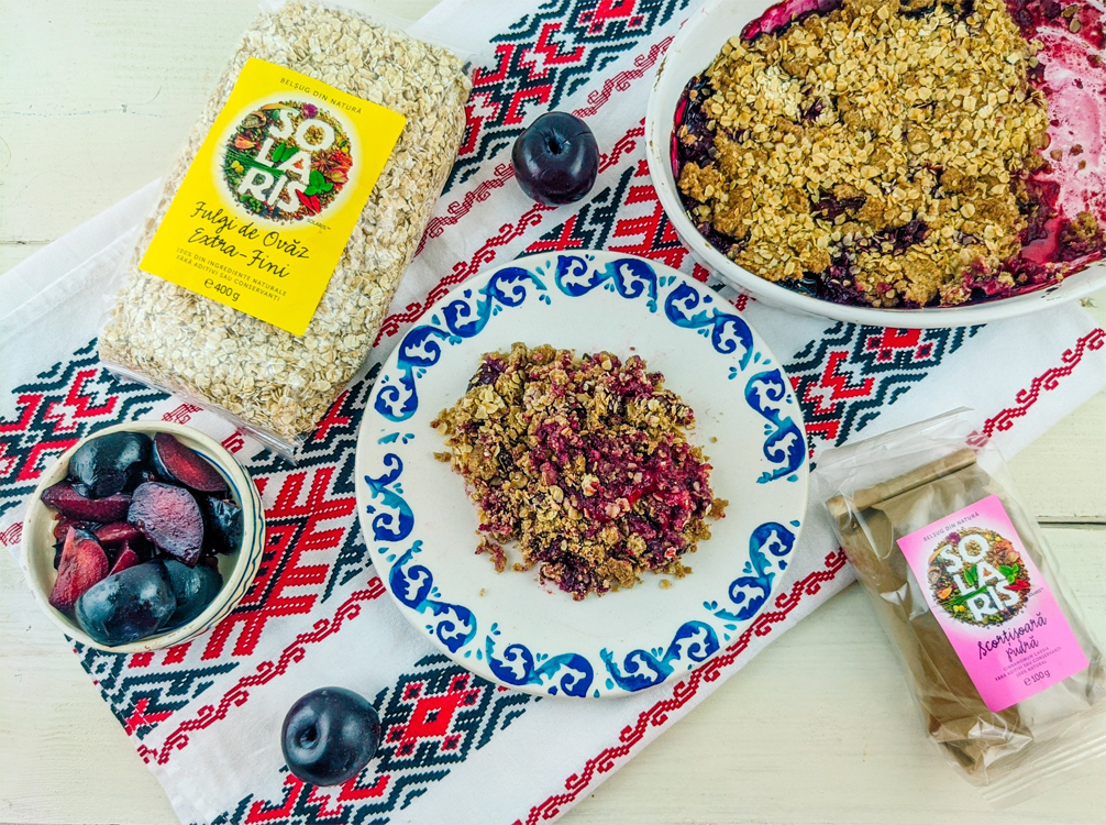 Crumble vegan cu prune