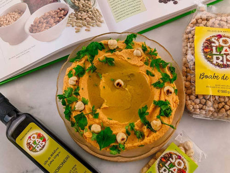 Hummus cu ardei copti
