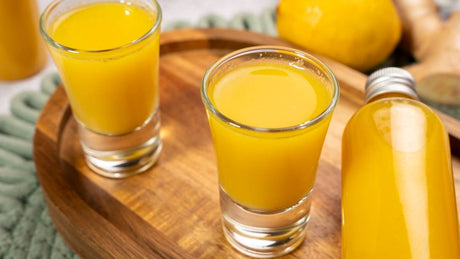Ginger shot cu turmeric, mar si citrice