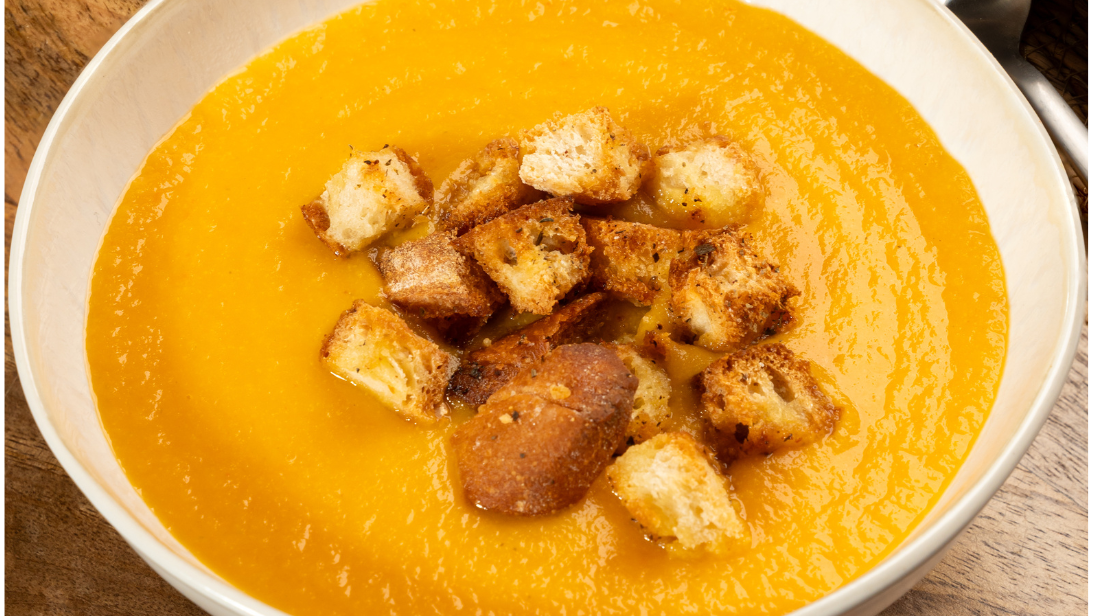 Supa crema de legume cu crutoane