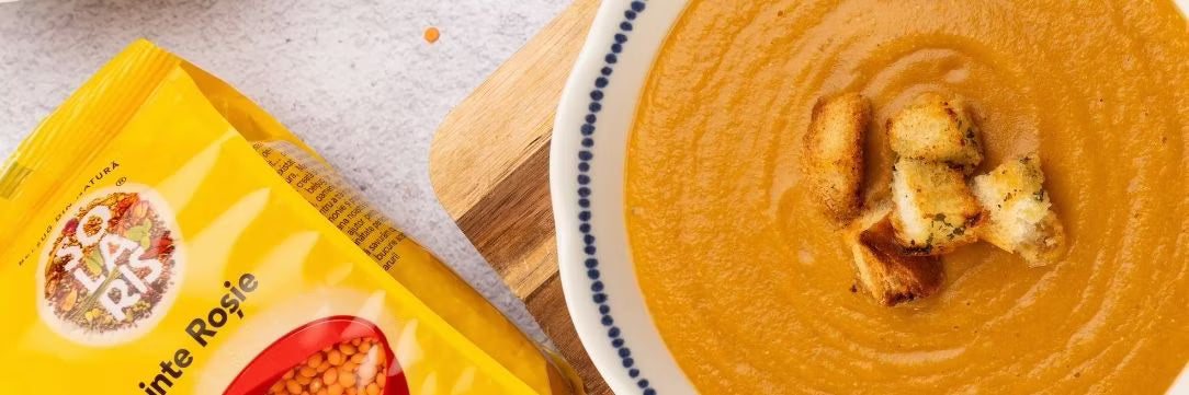 Supa crema de linte rosie
