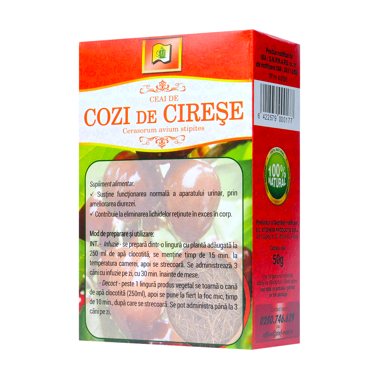 Ceai Cozi de Cirese 50 g Stefmar