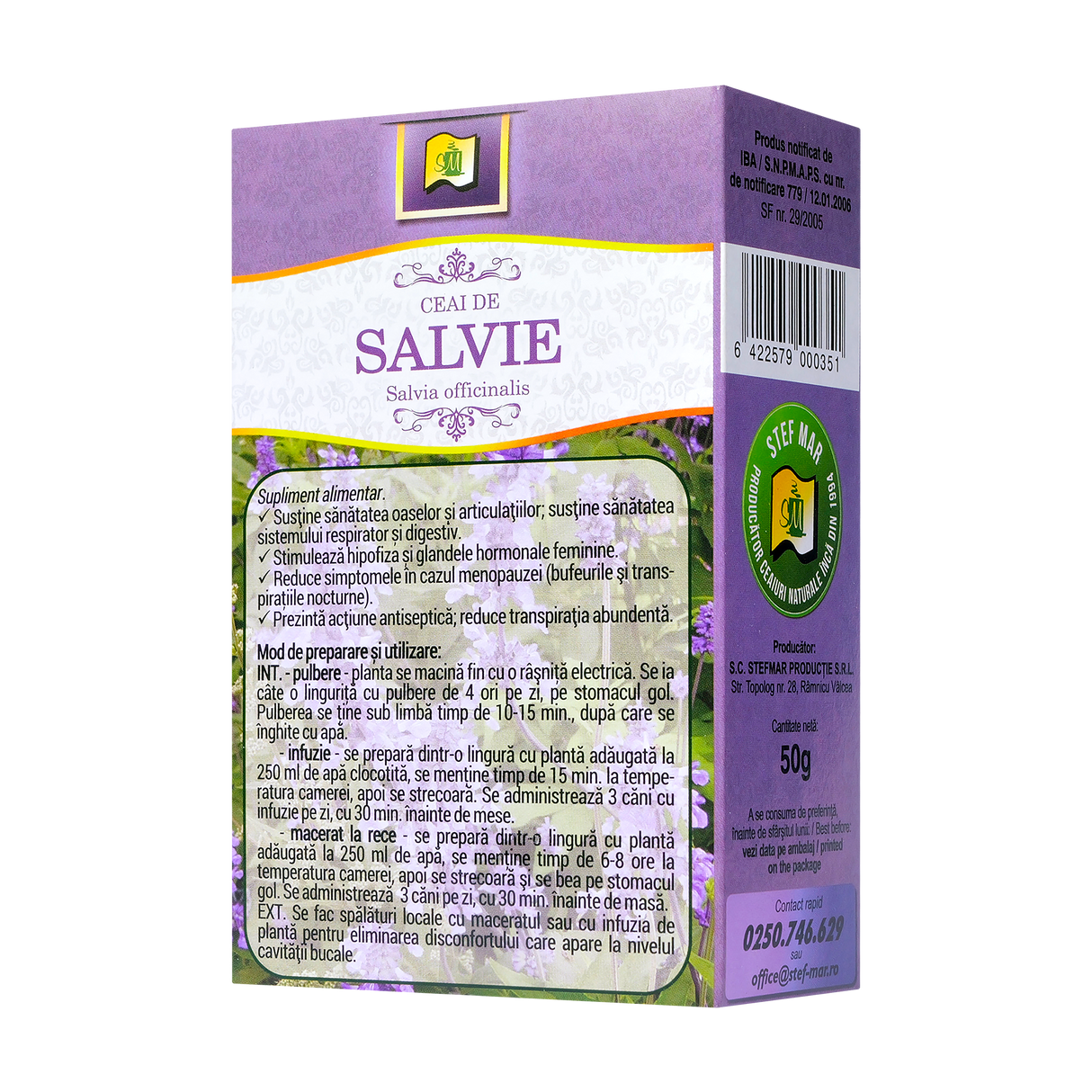 Ceai de Salvie 50 g Stefmar
