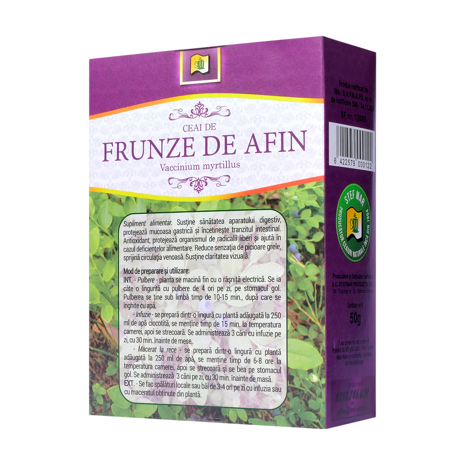 Ceai afine frunze 50 g