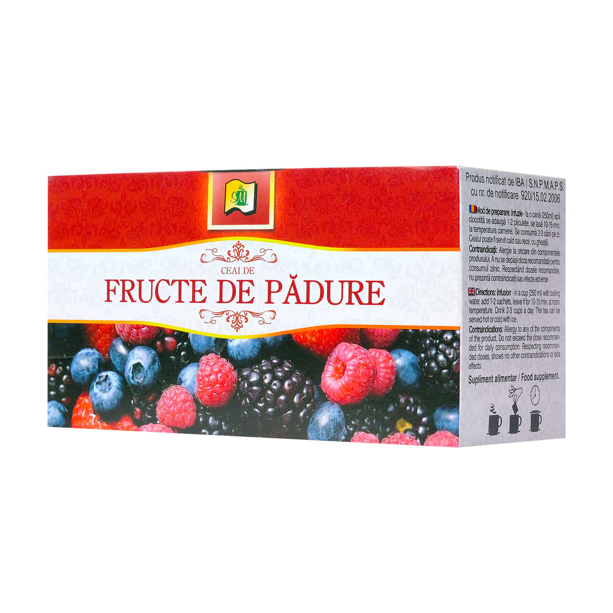 Ceai fructe padure 20 plicuri