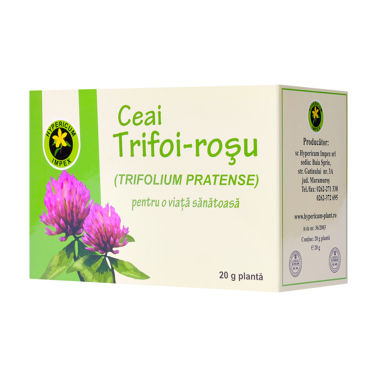 Ceai trifoi rosu 20 g
