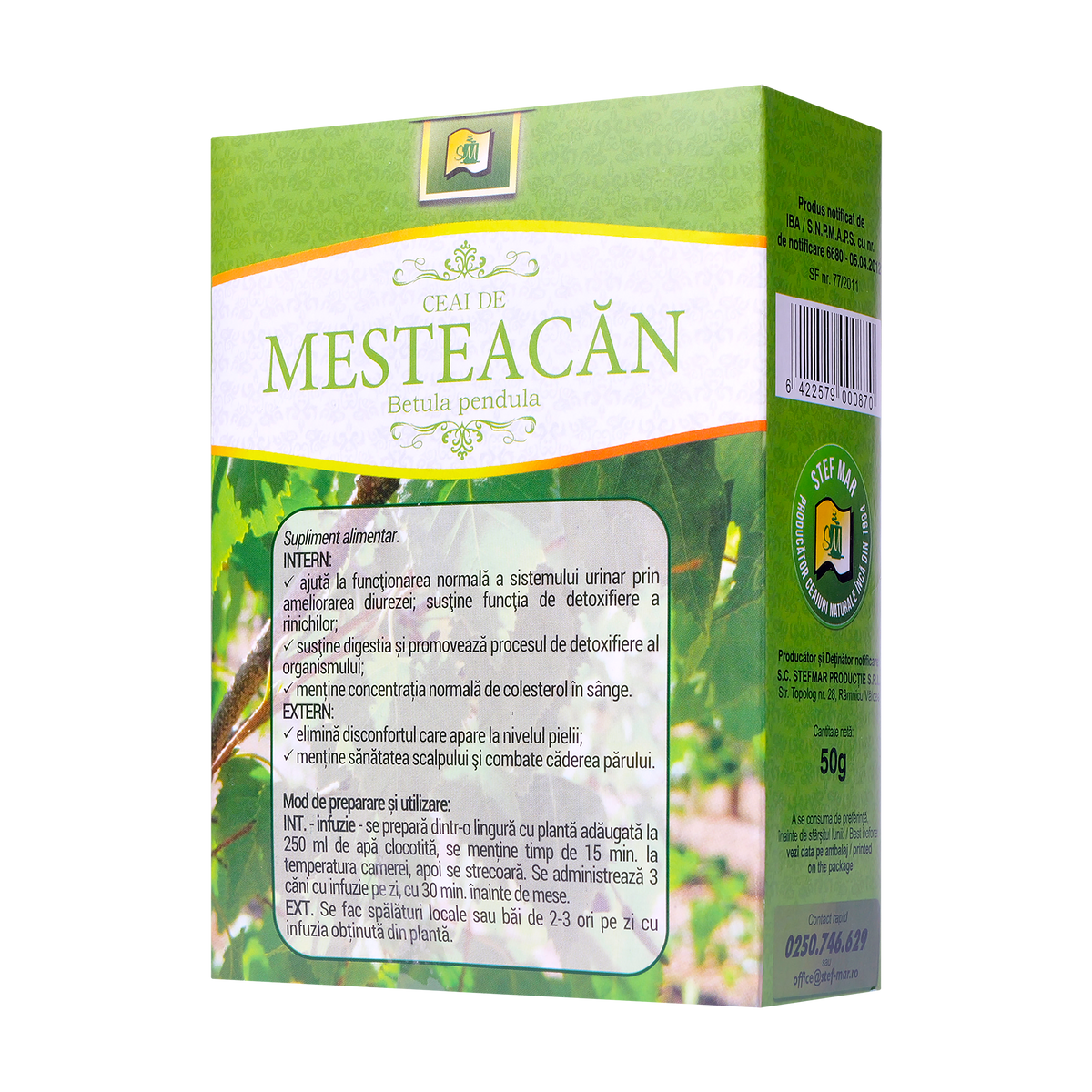 Ceai mesteacan frunze 50 g