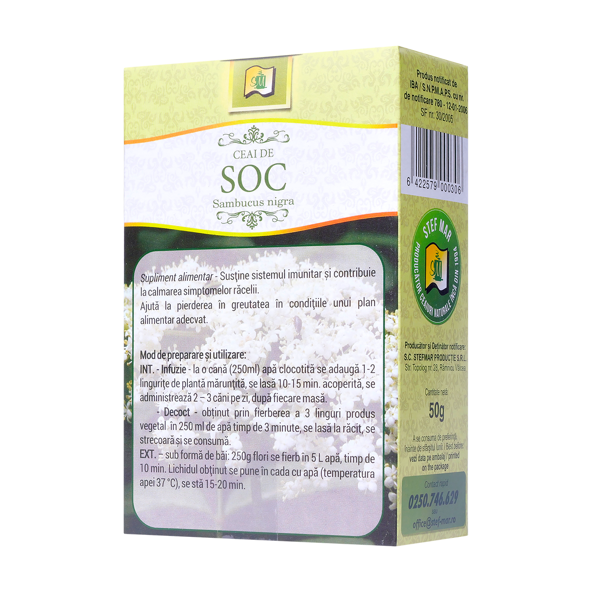 Ceai soc 50 g Stefmar