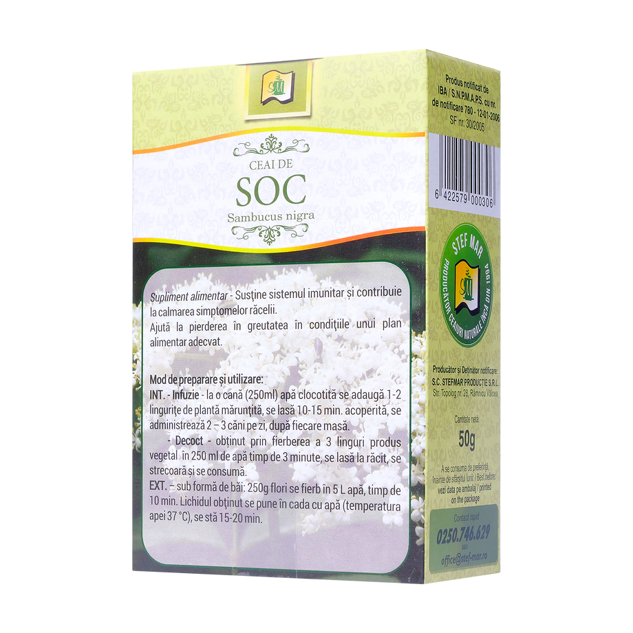 Ceai soc 50 g Stefmar