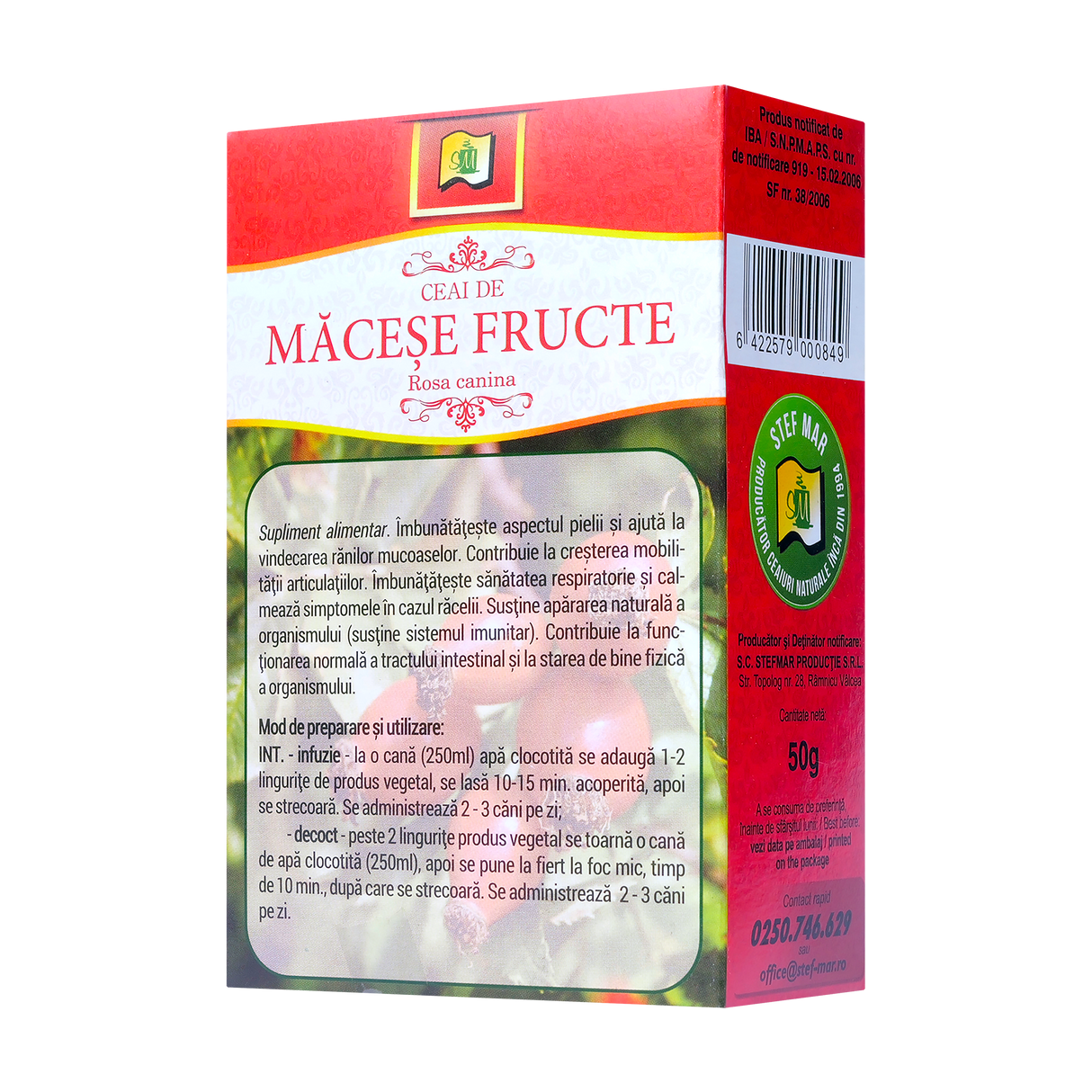 Ceai macese fructe 50 g