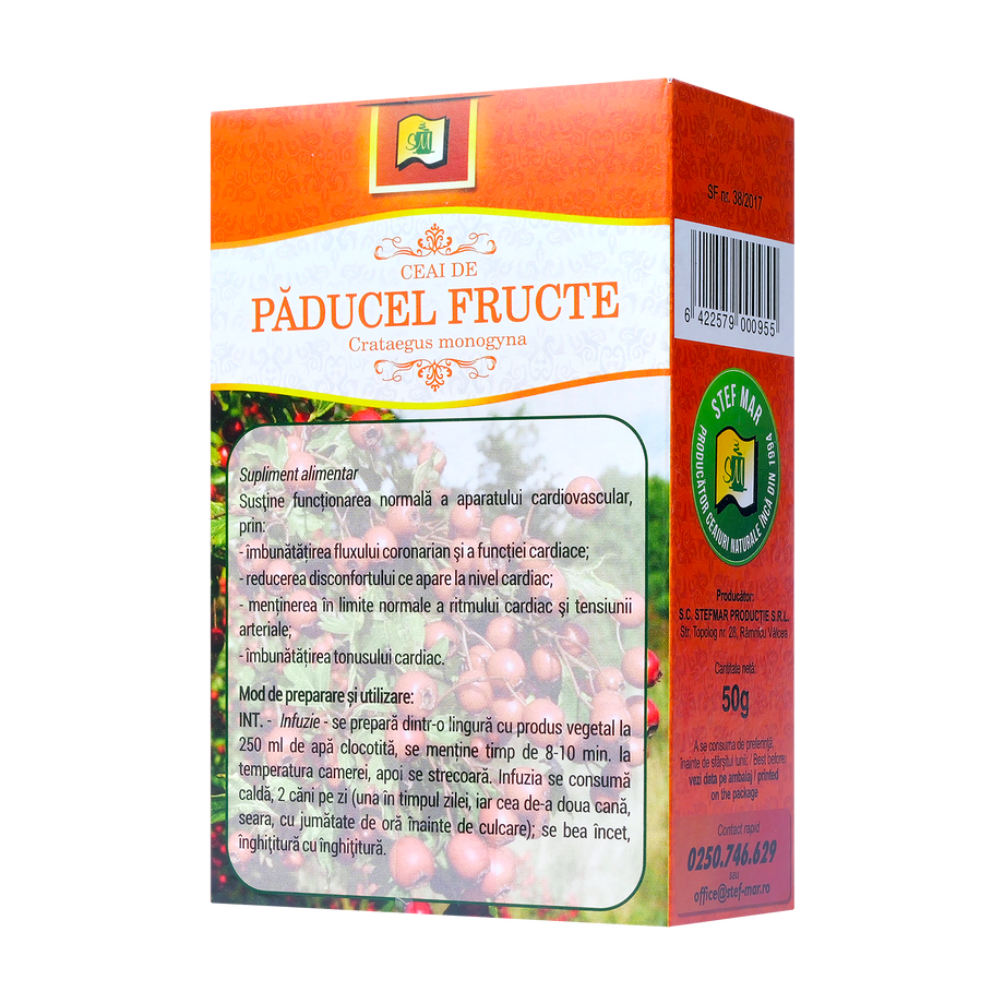 Ceai paducel fructe 50 g Stefmar