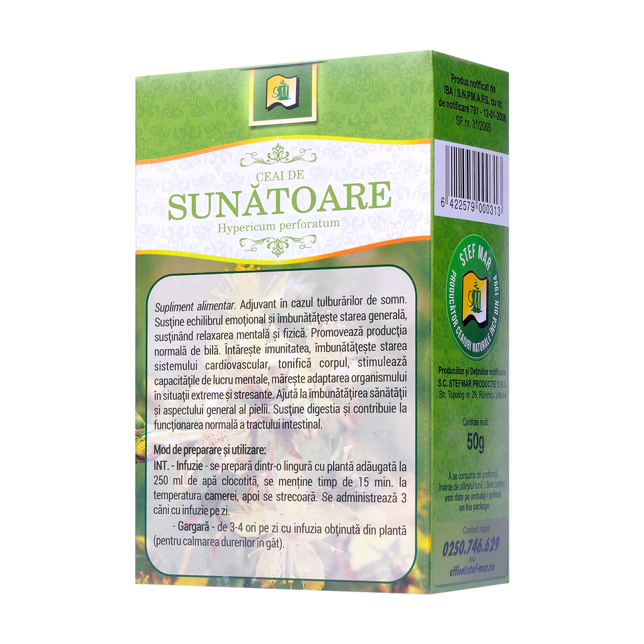 Ceai de Sunatoare 50 g Stefmar