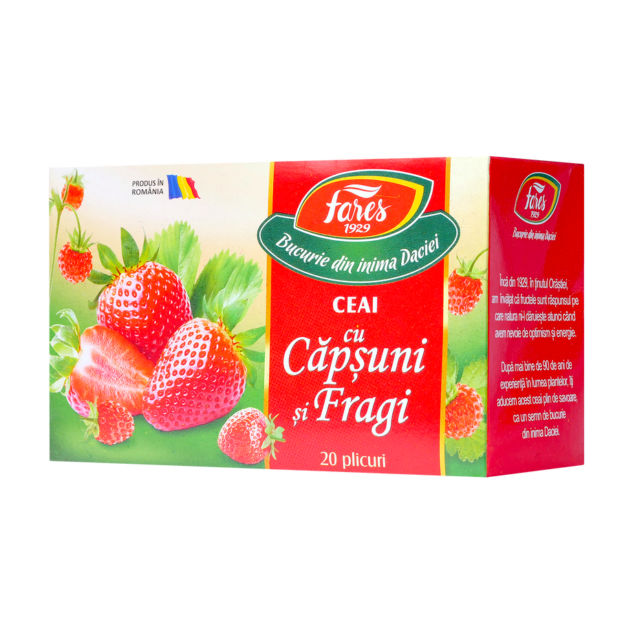 Ceai aromfruct capsuni si fragi 20 plicuri