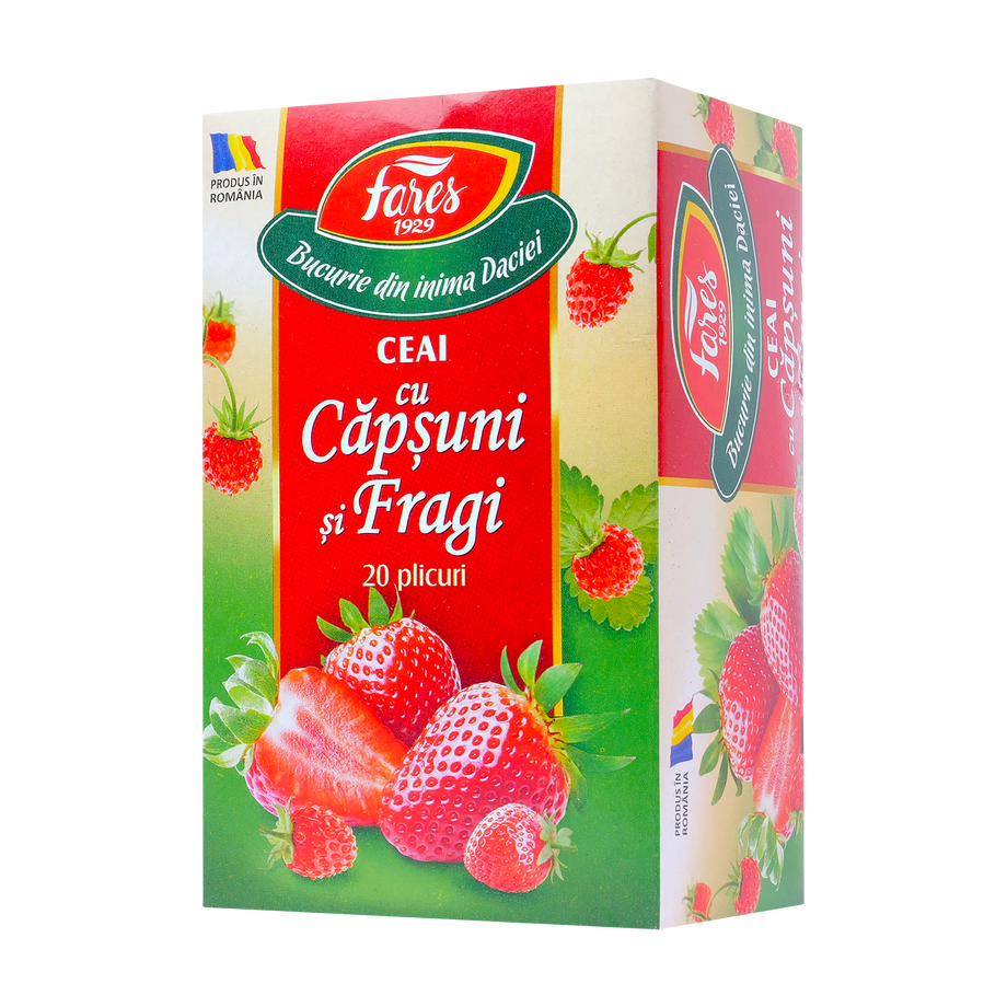 Ceai aromfruct capsuni si fragi 20 plicuri
