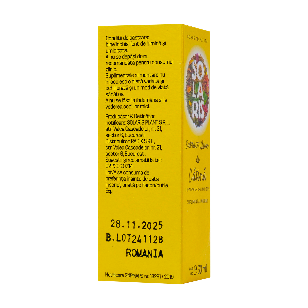 Extract uleios de catina 30 ml – Solaris