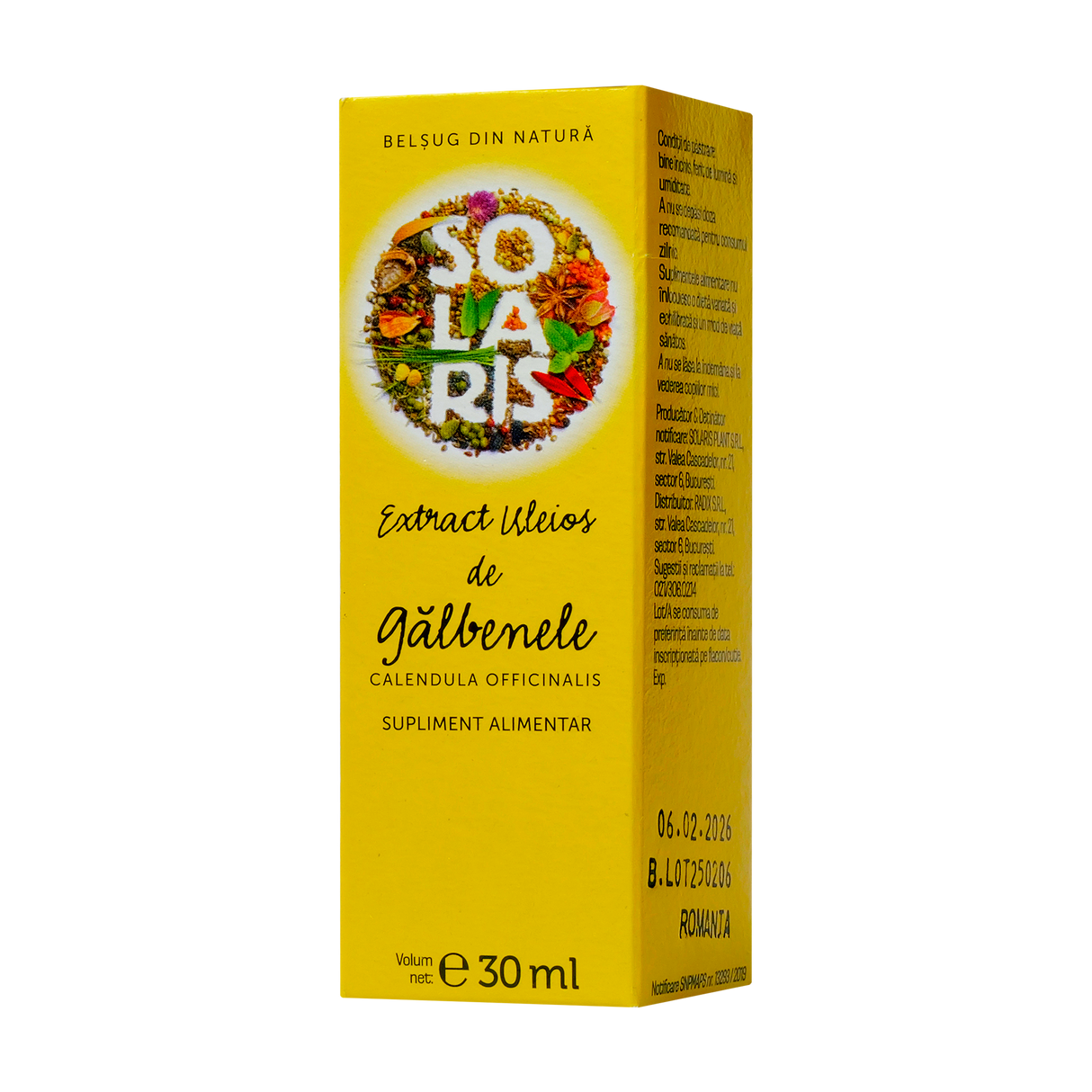 Extract uleios de galbenele 30 ml