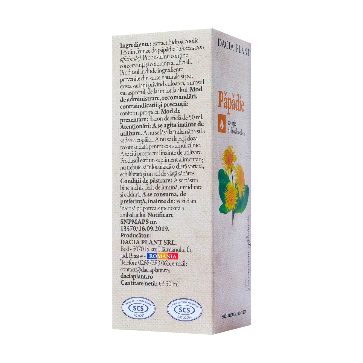 Tinctura papadie 50 ml