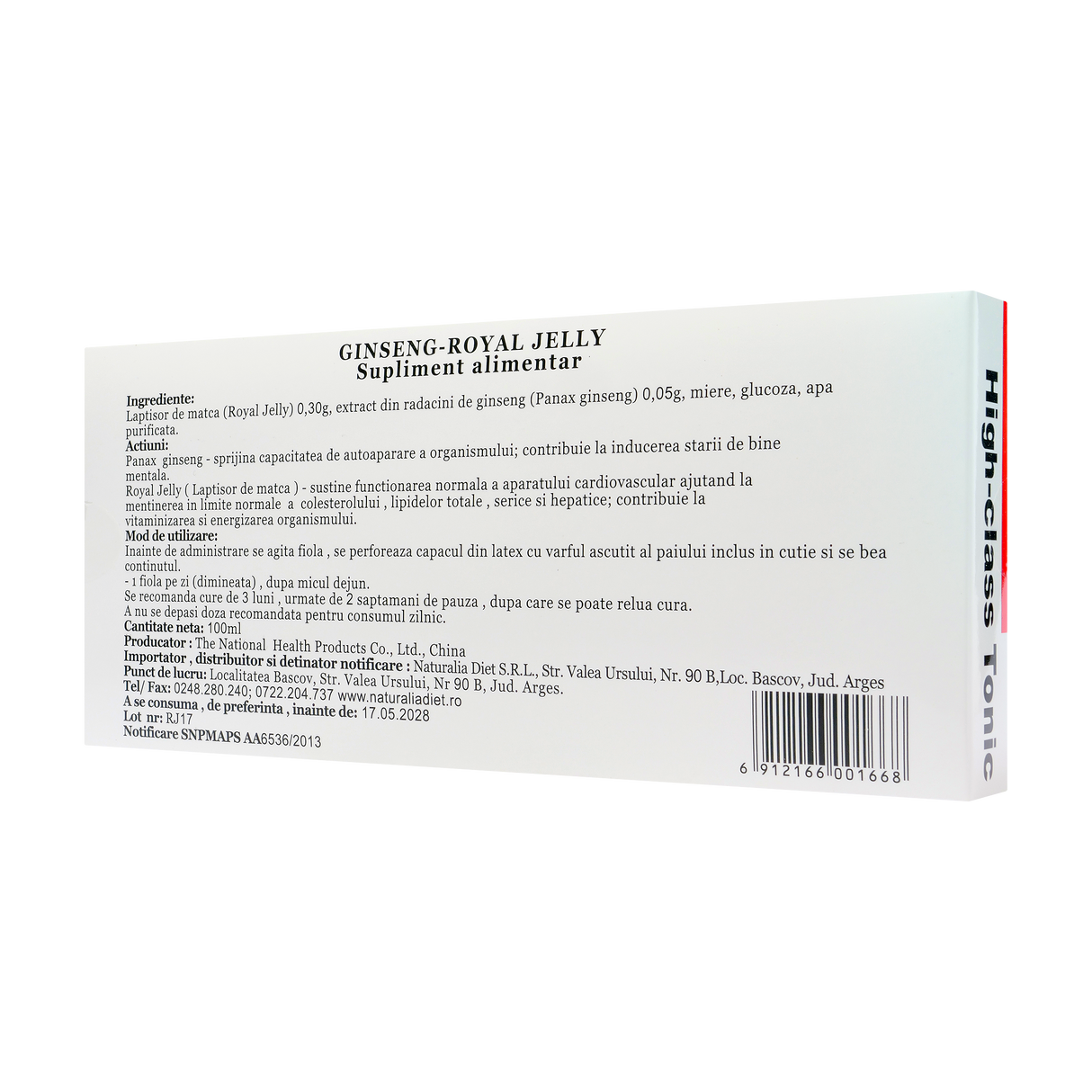Royal jelly & ginseng 10 fiole