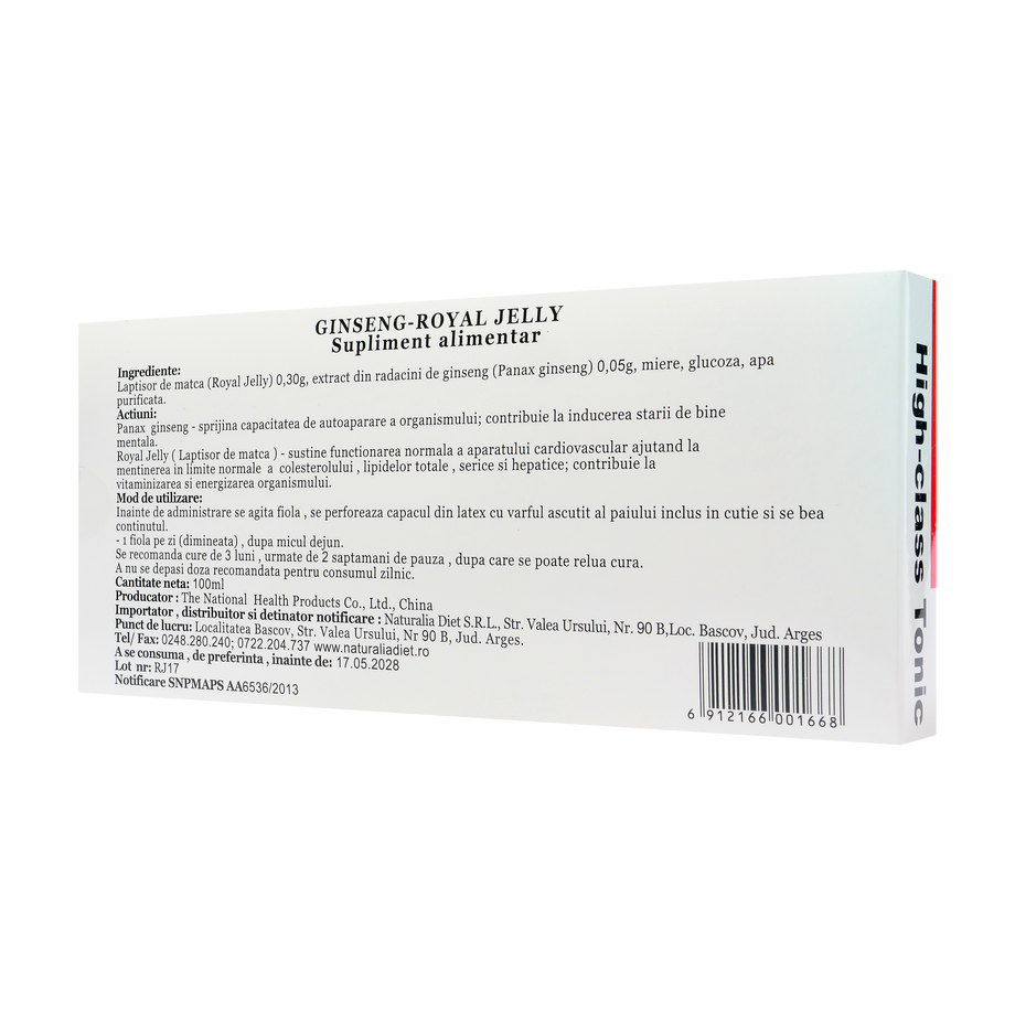Royal jelly & ginseng 10 fiole