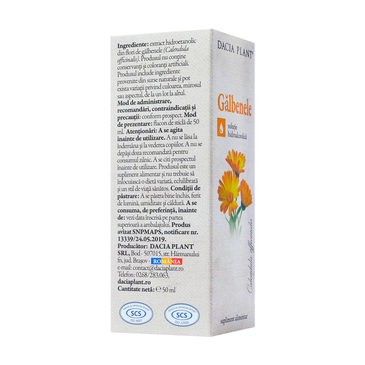Tinctura galbenele 50 ml
