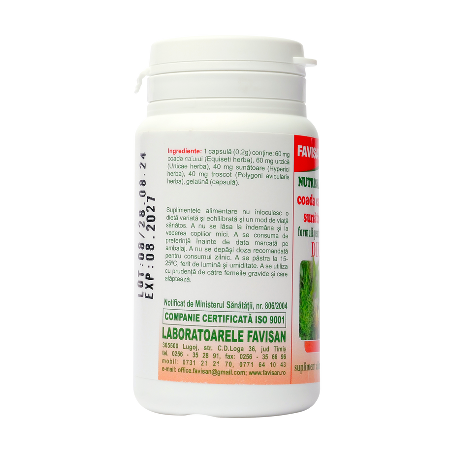Nutrisan R1 - coada calului, urzica, sunatoare, troscot 40 capsule