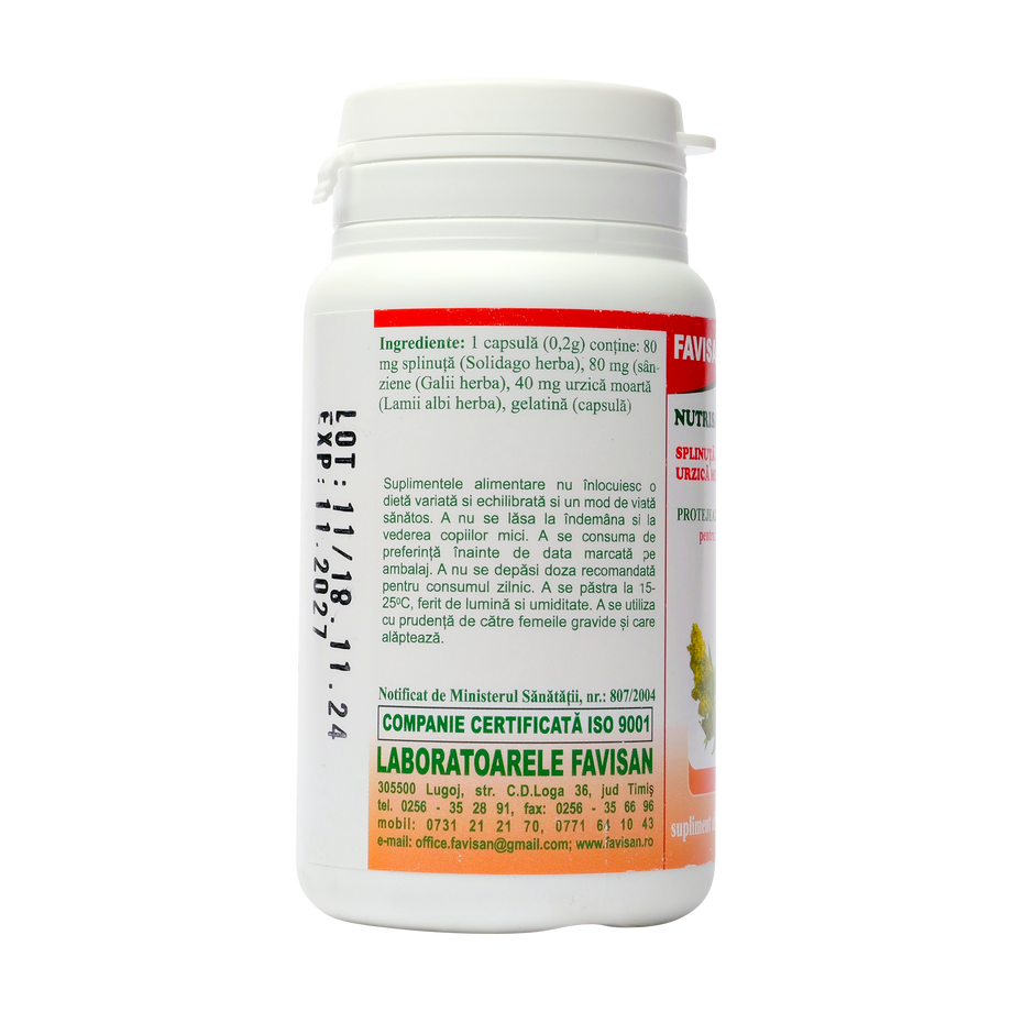 Splinuta, sanziene, urzica moarta - nutrisan R2 40 capsule