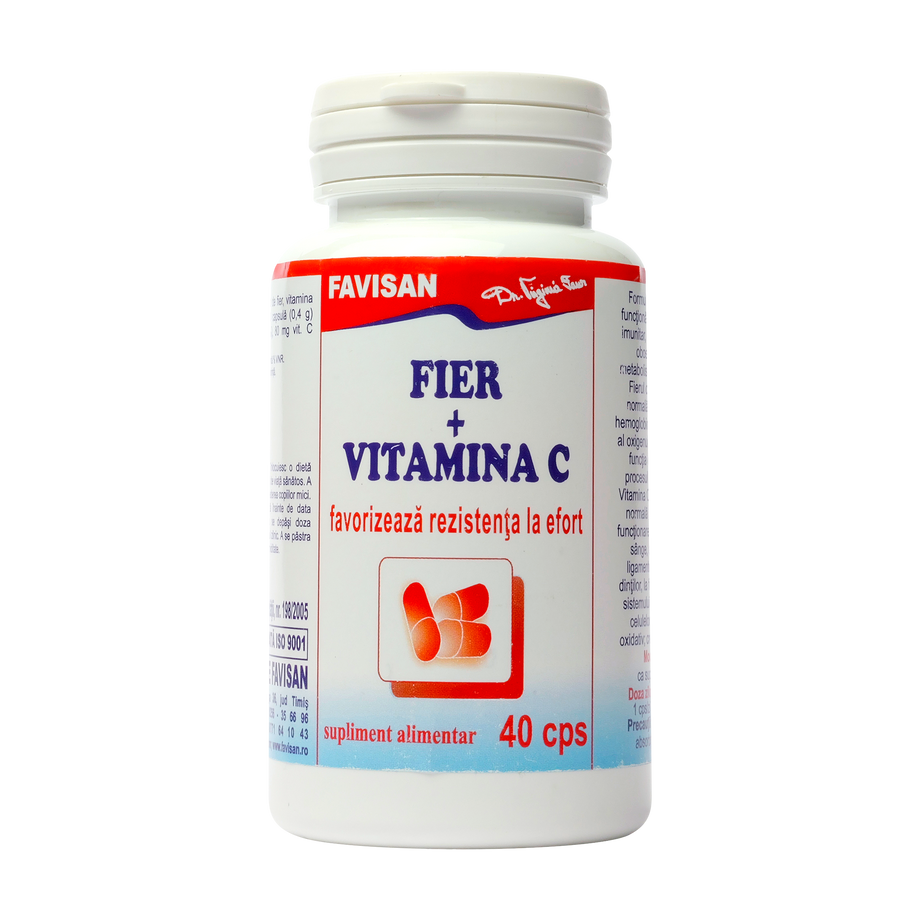 Fier + Vitamina C 40 capsule