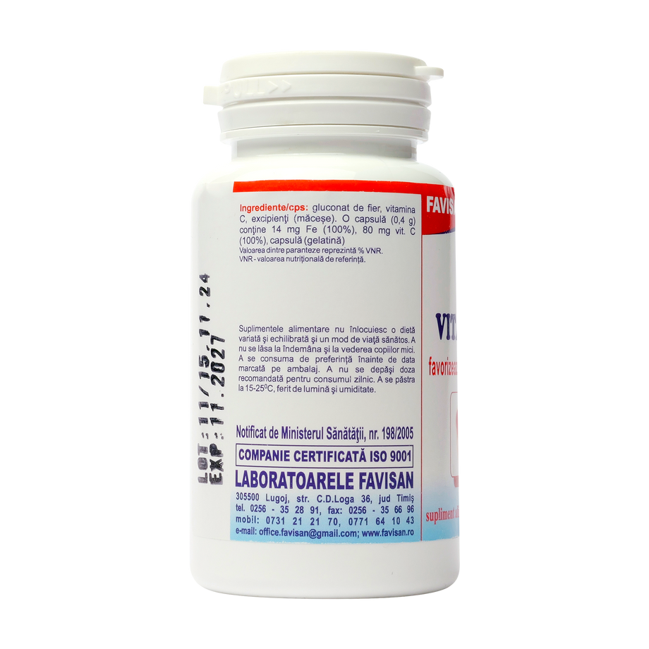 Fier + Vitamina C 40 capsule
