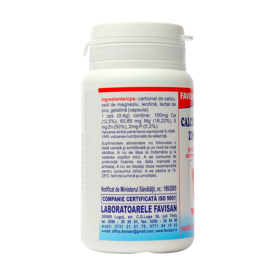 Favimin ca, mg, zn si fosfor 40 capsule