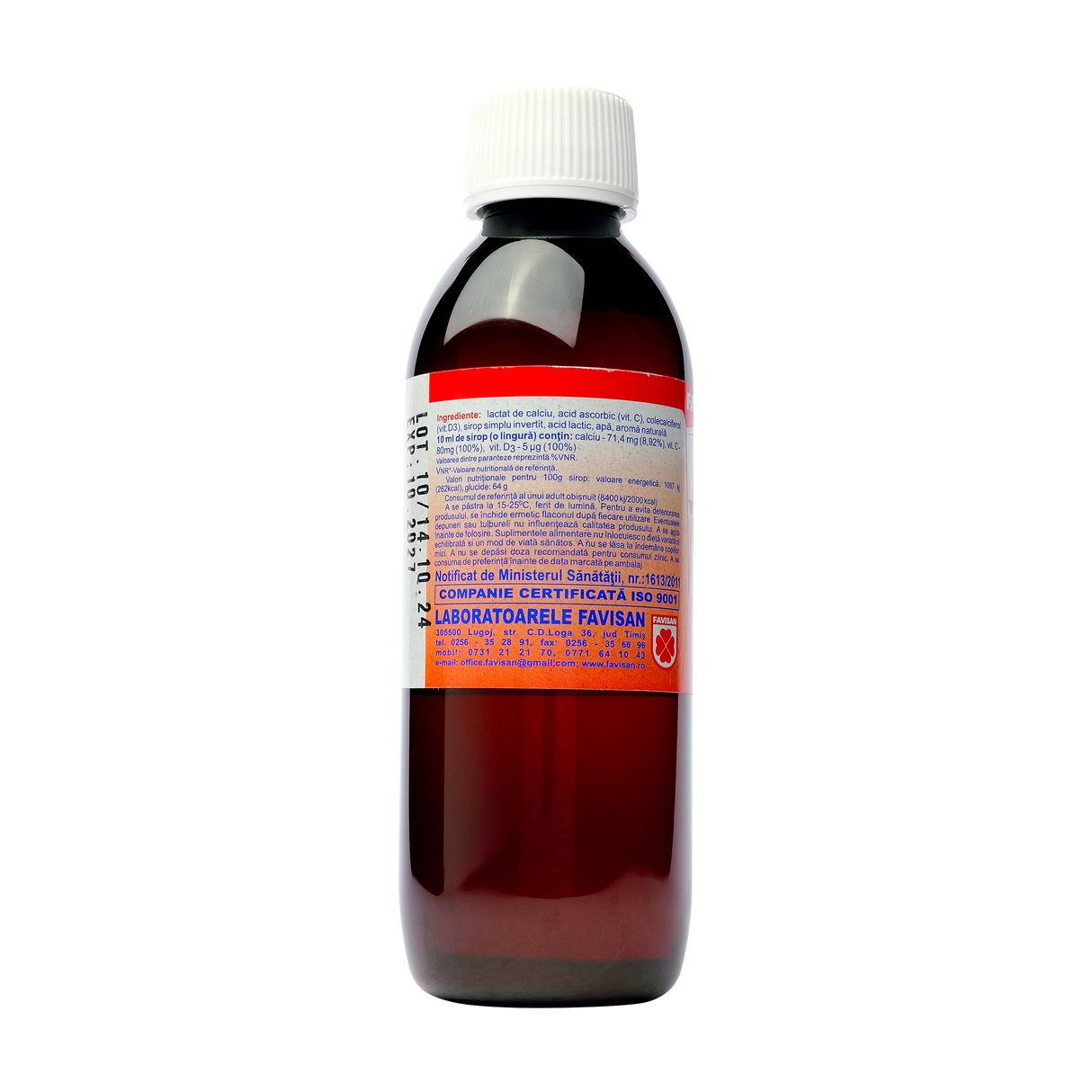 Sirop calciu + vitaina C + D3 250 ml