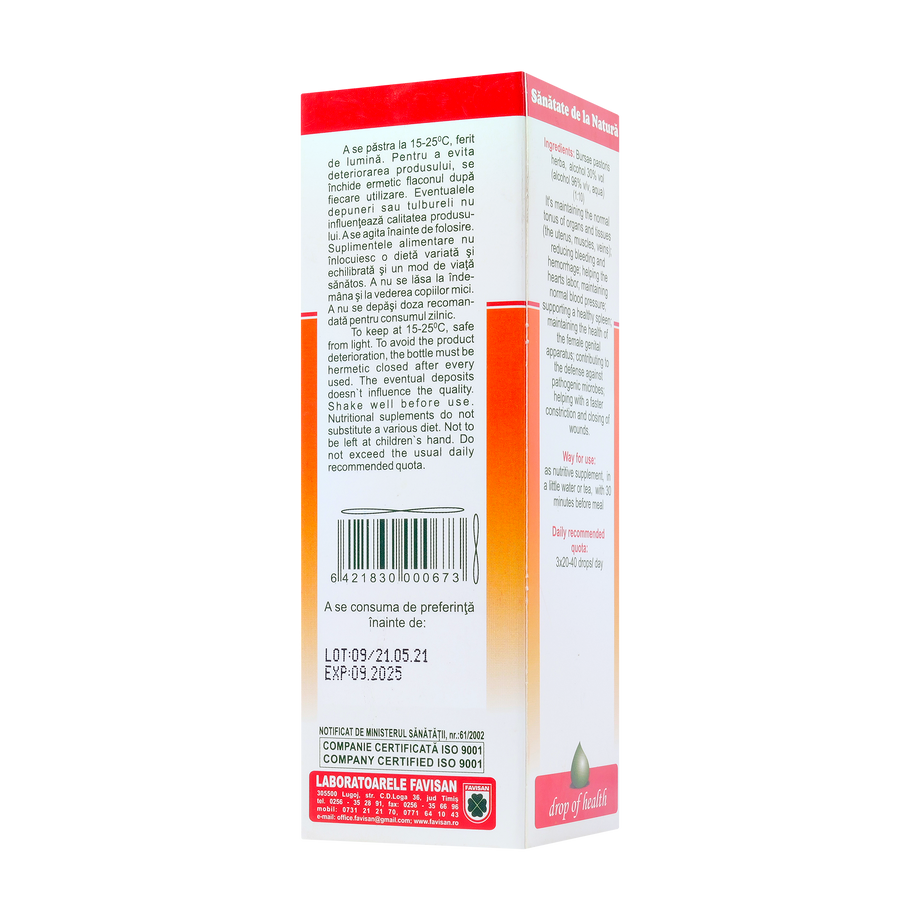 Tinctura traista ciobanului 50 ml Favisan