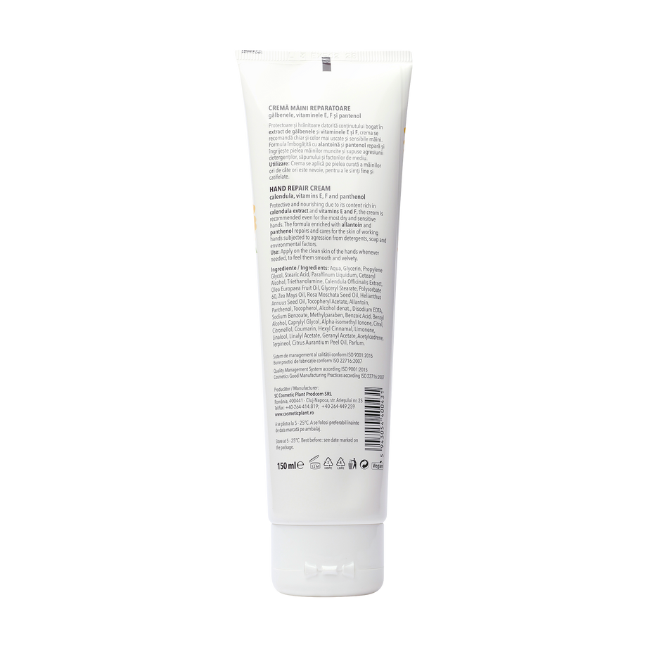 Crema maini reparatoare cu galbenele, vitamina A si F 150 ml