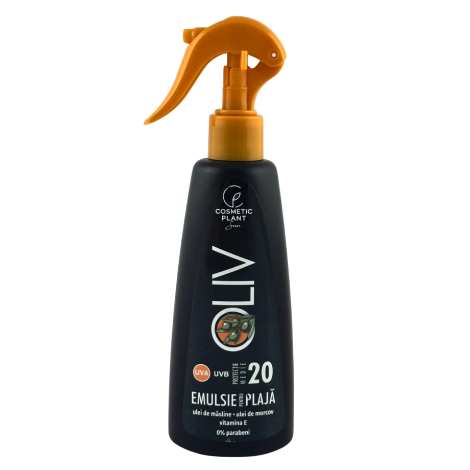 Emulsie plaja Oliv SPF 20 cu ulei de morcov si masline 200 ml