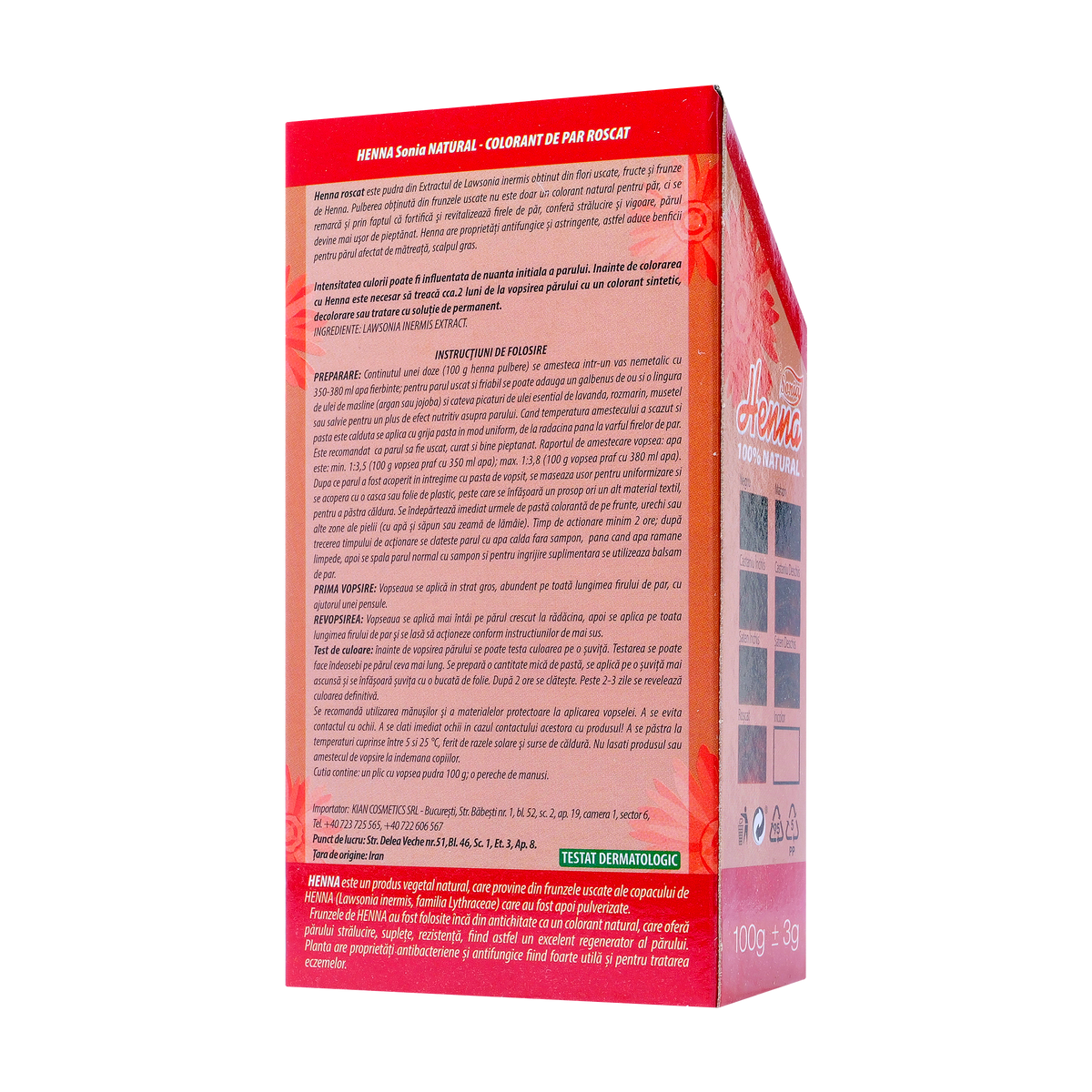 Vopsea par henna roscat 100 g