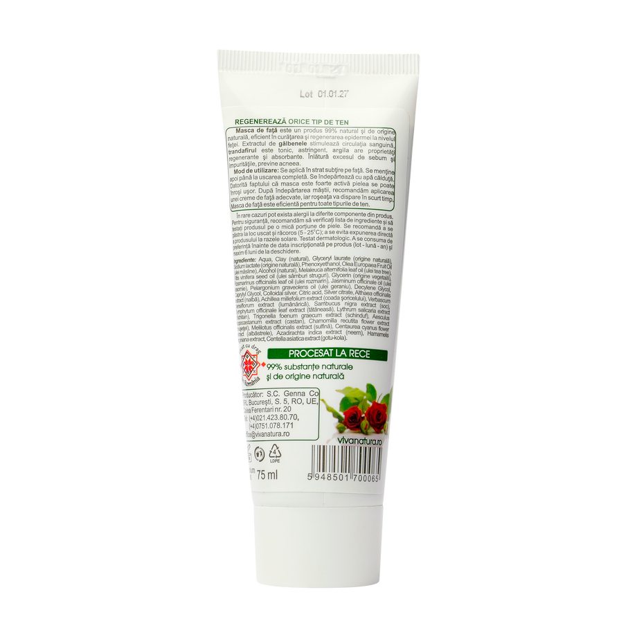Masca fata cu argila 75 ml