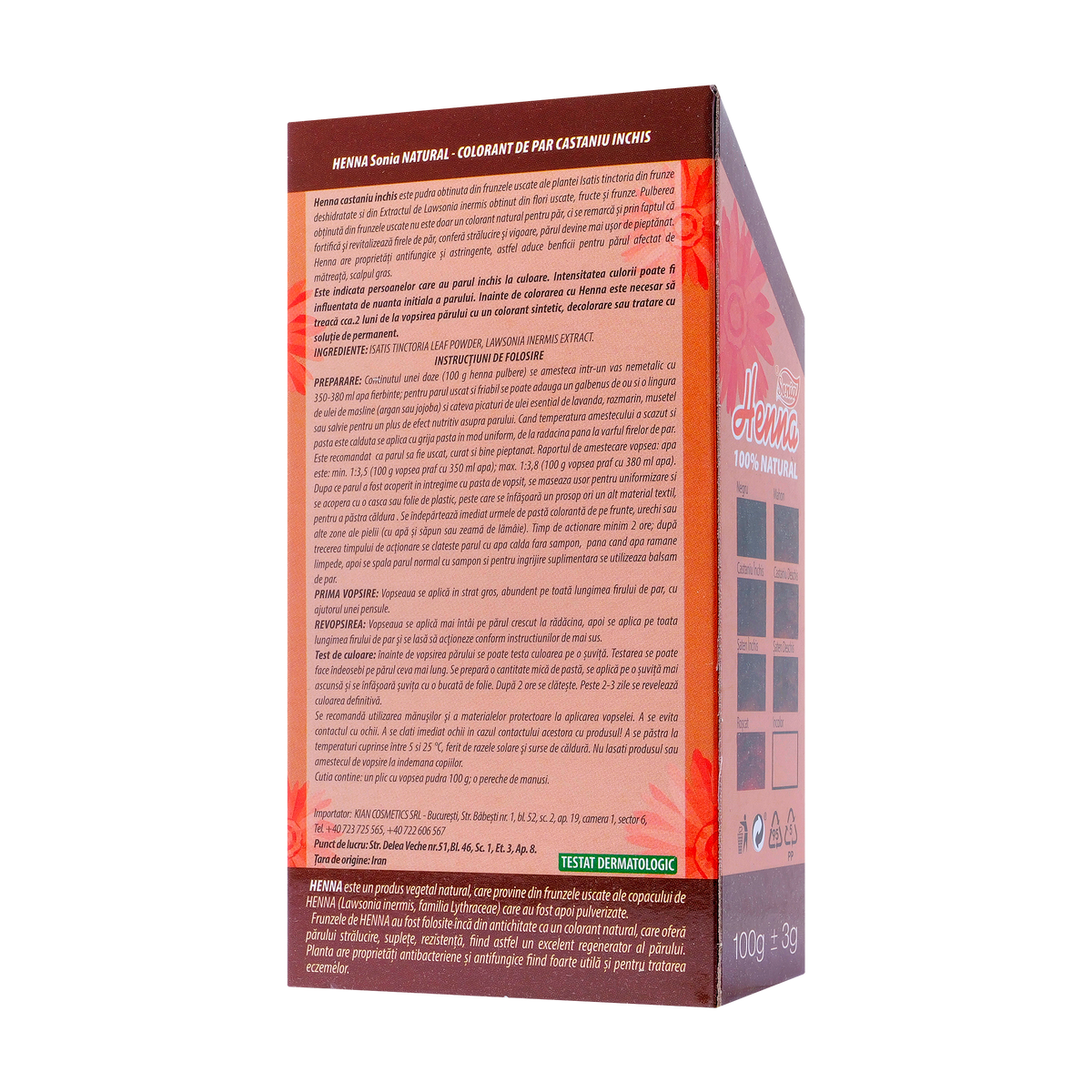 Vopsea par henna castaniu inchis 100 g