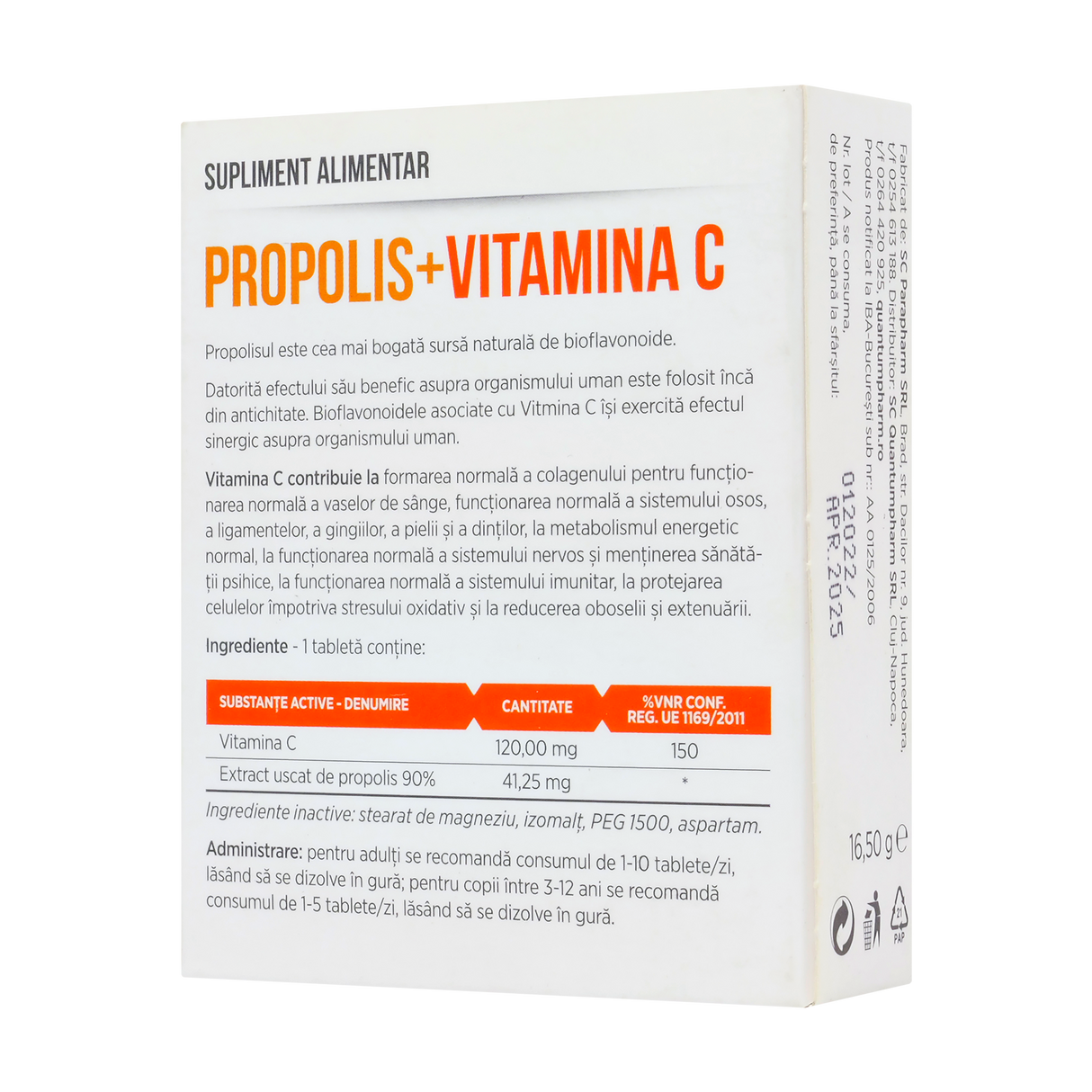 Propolis si Vitamina C 30 tablete