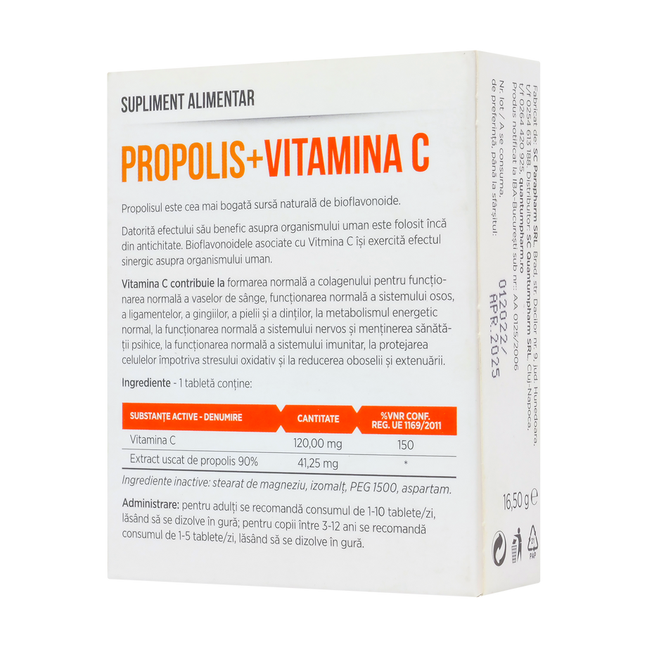 Propolis si Vitamina C 30 tablete