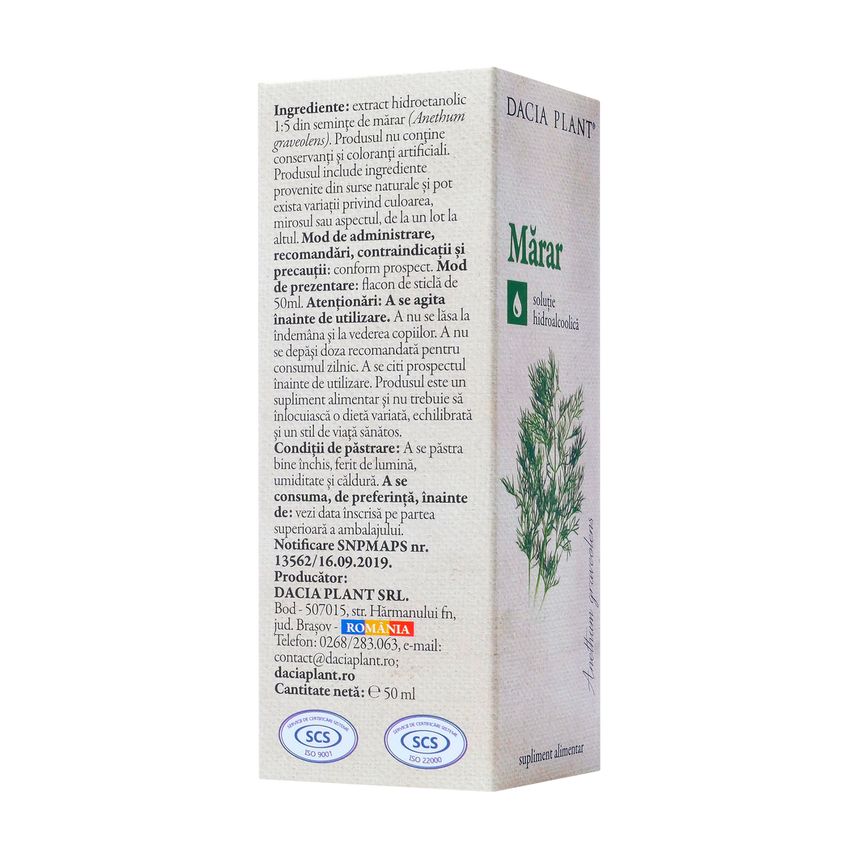 Tinctura marar 50 ml