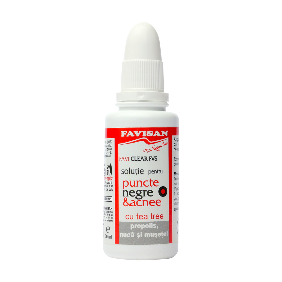 Solutie pentru puncte negre & acnee faviclear 30 ml