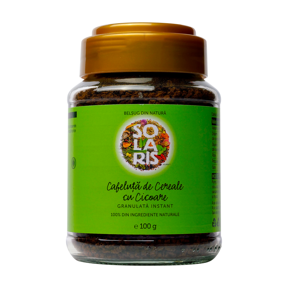 Cafeluta de cereale si cicoare granulata borcan 100 g