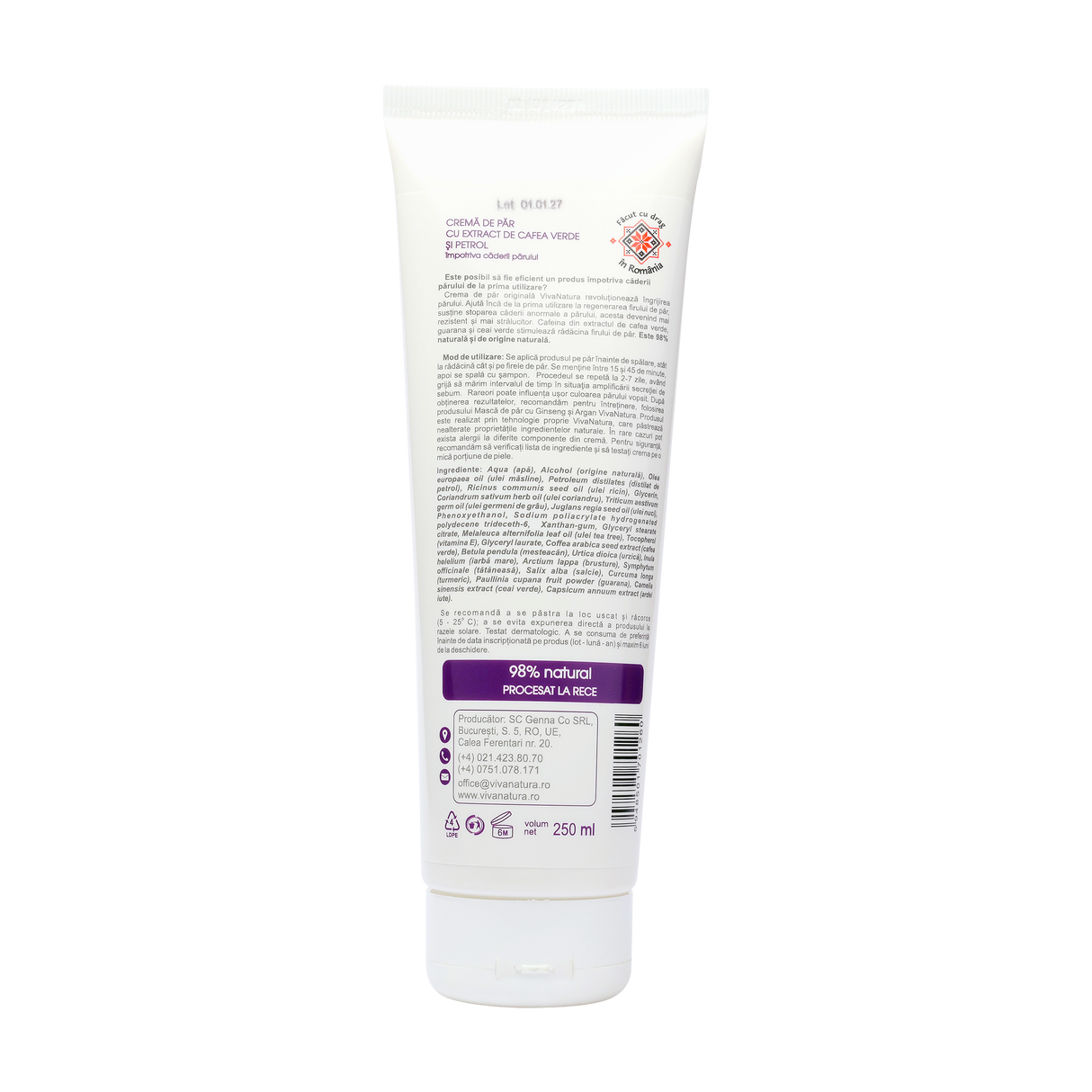 Crema impotriva caderii parului 250 ml