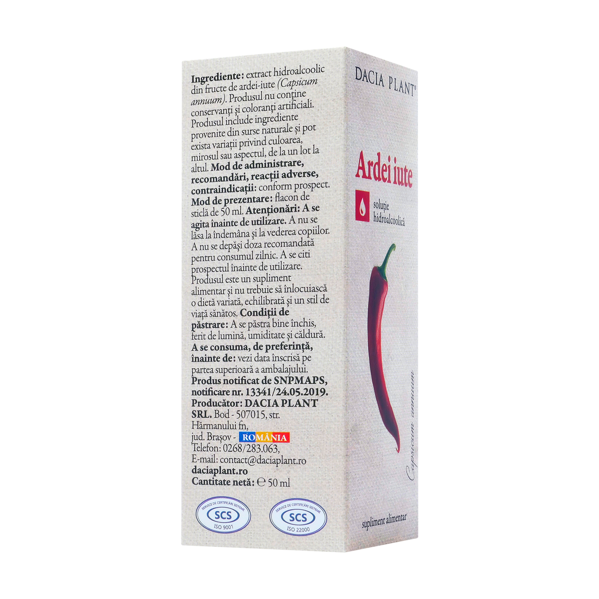 Tinctura ardei iute 50 ml