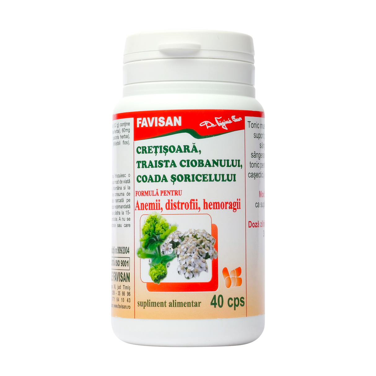 Cretisoara, traista ciobanului, coada soricelului 40cps Favisan 40 capsule