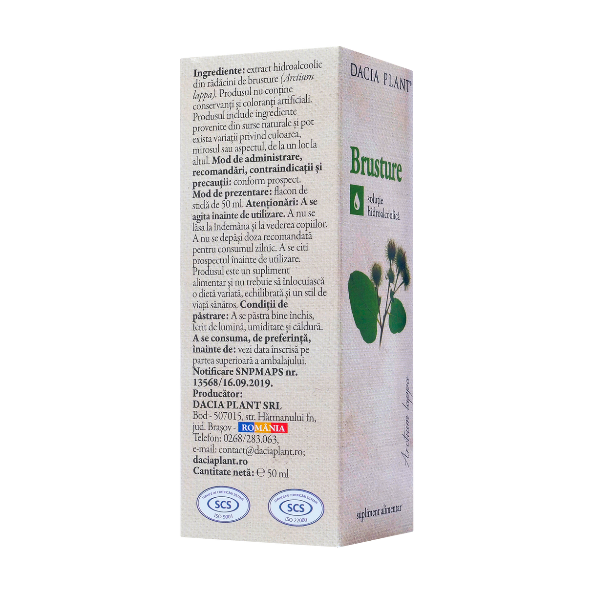 Tinctura brusture 50 ml